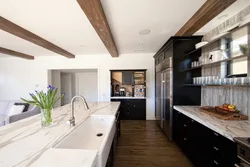 Photo of a kitchen with beams on the ceiling photo