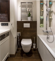 Installation with a toilet in the bathroom photo design