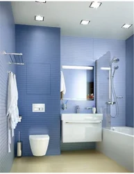 Installation with a toilet in the bathroom photo design