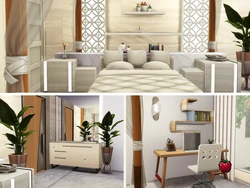 Sims 4 dizaynında yataq otağı
