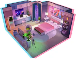 Sims 4 dizayndagi yotoqxona