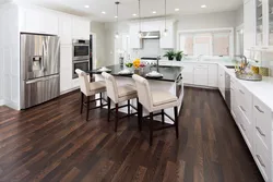 Photo of laminate flooring in the kitchen combination
