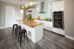 Photo of laminate flooring in the kitchen combination