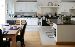 Photo of laminate flooring in the kitchen combination