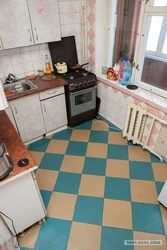 PVC tiles in the kitchen photo