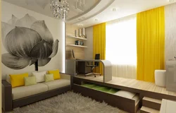 Дизайн гостиной спальни и детской в одной комнате