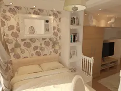 Design of living room, bedroom and children's room in one room