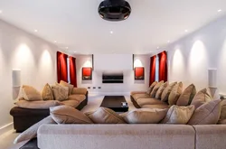 Living room design with cinema