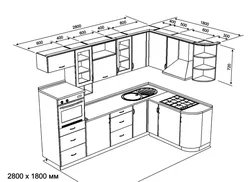 Corner kitchen photo diagram