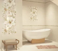Bathroom Tiles With Flowers Photo