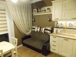 Kitchen interior with mini sofa