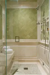 Bathroom in olive color design