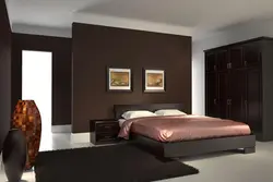 Інтэр'ер спальні з ложкам венге