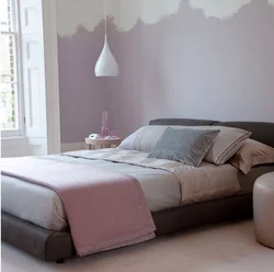 Дызайн афарбоўка сцен у спальні якія колеру