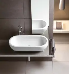 Lavabo ilə vanna otağı dizaynı