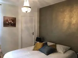 Венецианская штукатурка в спальне в интерьере фото