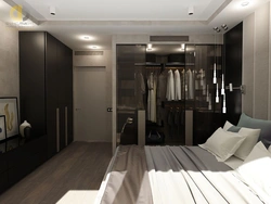 Design of a room with a dressing room 15 sq m