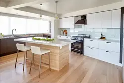White Kitchen Design With Island