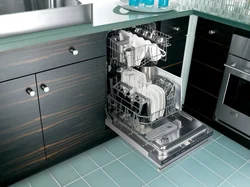 Built-in dishwasher in the kitchen photo