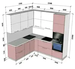 Проекты кухонь с размерами фото угловых