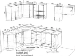 Kitchen projects with corner photo sizes