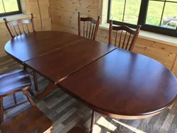 Oval dining table for kitchen photo
