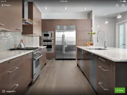 Gray brown kitchen design