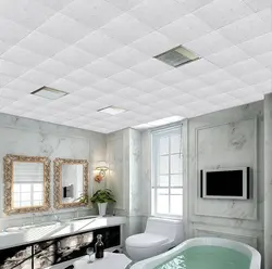 Ceiling tiles for bathroom photo