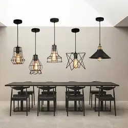 Loft style chandeliers for the kitchen photo