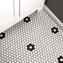 Mosaic on the bathroom floor photo