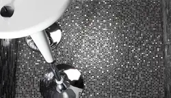Mosaic on the bathroom floor photo