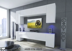 Modern style living room furniture for TV photo