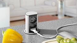 Built-In Sockets For The Kitchen In The Countertop Photo