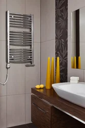 Bathroom with heated towel rail photo design