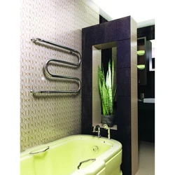 Bathroom with heated towel rail photo design