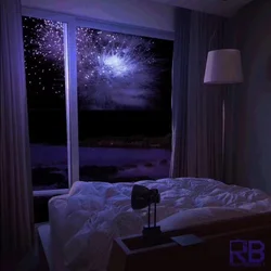 Night bedroom photo