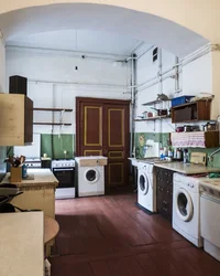 Apartment with a bathroom in the kitchen photo