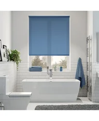 Roller blinds in the bathroom photo
