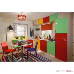 Разноцветные кухни фото