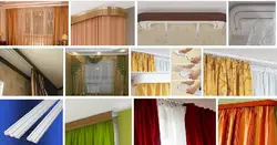Ceiling curtain rods for kitchen photo