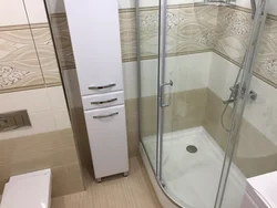 Photo of shower enclosures in the bathroom with a tray