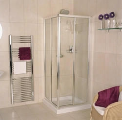 Photo Of Shower Enclosures In The Bathroom With A Tray