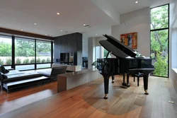 Piano In Modern Living Room Interior