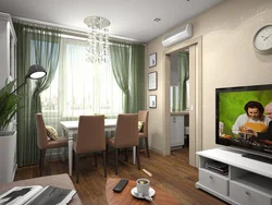 Hall design of a 2-room apartment in Khrushchev photo