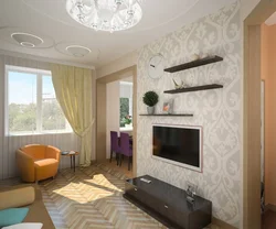 Hall design of a 2-room apartment in Khrushchev photo