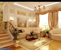 Classic interior of a living room in a country house