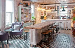 Kitchen Design With Bar Counter Provence