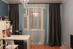Дизайн штор для квартиры студии с одним