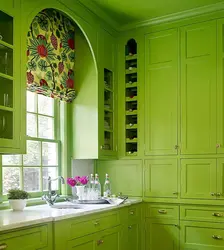 Kitchen Design With Green Cabinets