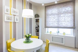 Kitchen interior with pipes on the wall